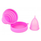 Copa Menstrual con Vaso Esterilizador Rosa Mimacup