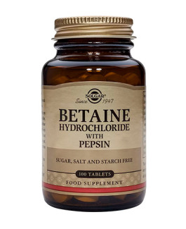 Betaína Clorhidrato con Pepsina Solgar
