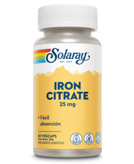 Citrato de hierro Solaray | Cápsulas de hierro
