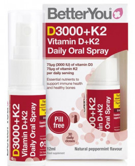 D3000+K2 Vitamina D+K2 Spray Oral